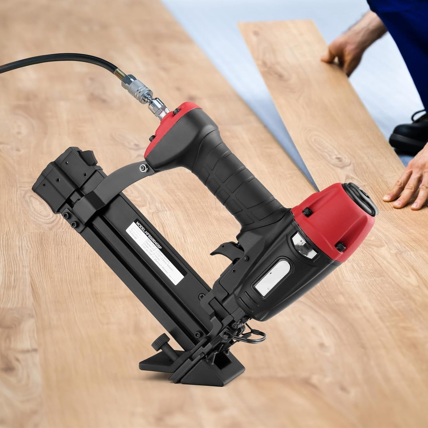 4-in-1 Pneumatic 18 Gauge Flooring Stapler/Nailer