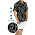 thumbnail image 2 of HAPPY BAY Men's Hawaiian Shirt Vacation Beach Shirts Casual Button Down Short Sleeve Dress Shirts for Men M Sable, Palm Tree, 2 of 6