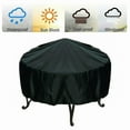 thumbnail image 3 of Waterproof 210D Oxford Cloth Round Fire Pit Dust Cover - Dustproof & Sunshade Grill Cover76*76*58cm, 3 of 3