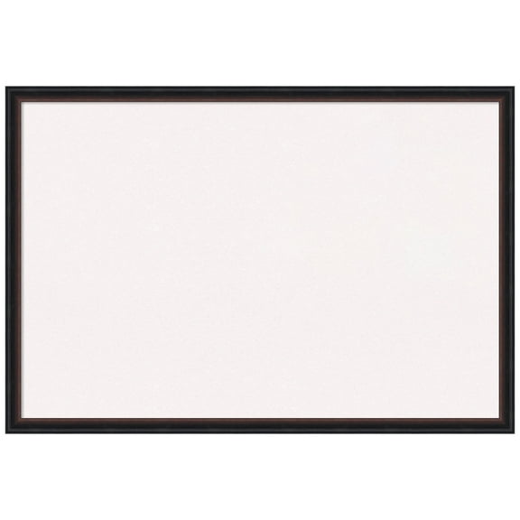 Amanti Art White Cork Board Wood Framed Salon Scoop Red Black Bulletin Board 38 in. x 26 in.