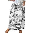 thumbnail image 2 of 2025 Clearance Items under $5.00 Viikei Women's High-waisted Midi Skirt,Women's Printed Elastic Waistband Pleated Pocket Skirt With Mid Calf Skirt White M, 2 of 5