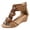 Brown, variant on Wedge Sandals for Women Platform Open Toe Thong Ankle Boots Back Zip up Comfortable Summer Wedding Prom Work Beach Dress Shoes Beige Size 8.5