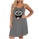thumbnail image 1 of Camisa de Manga Corta Vestido para las Mujeres Suspender Suelto sin Mangas Vestido de Noche Suave Cómodo Ropa de Dormir, 1 of 6
