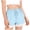 Blue, variant on Tween Girls Boho Beach Shorts Elastic Waist Drawstring Lace Ruffle Irregular Hem Elegant Shorts Casual Vintage Solid Shorts 5-16 Years