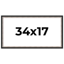 34x17 Frame Silver Real Wood Picture Frame Width 1.25 Inches | Interior Frame Depth 0.75 Inches |