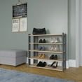thumbnail image 3 of Ada Home Decor Furniture 4 Tier 16 Pair Anthracite Oak Gordon Modern Shoe Rack, 3 of 4