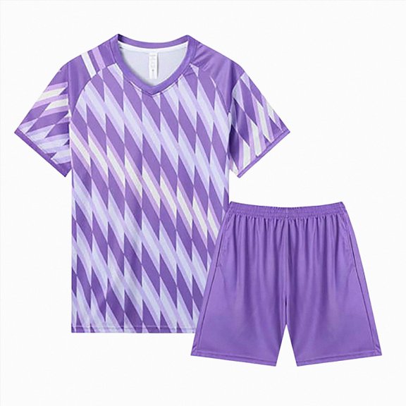 KPOPLK Toddler Boys Short Set 2 Piece Summer Outfit with T-Shirts & Shorts - Activewear Clothes for Toddler & Little Boys Size 9-10 Years,Purple