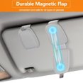 thumbnail image 3 of ZIVACATE Sunglass Holders for Car Sun Visor,1 Pack Magnetic Leather Glasses Eyeglass Hanger Clip for Car Accessories (Grey), 3 of 7
