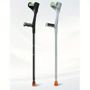 Adjustable Aluminum Forearm Crutch - Foldable Lightweight Design with Anti-Slip Handle - Ergonomic Mobility Aid for Seniors & Rehabilitation - Includes Protective Sleeve & Spare Tip"