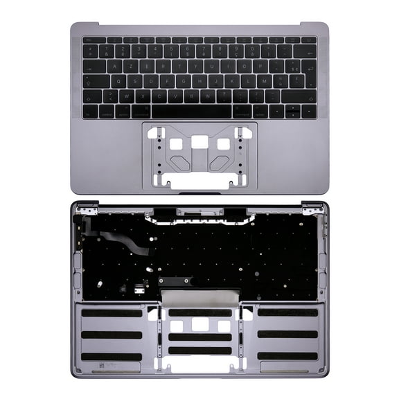 Replacement Top Case With Keyboard Compatible For MacBook Pro 13" Retina (A1708 / Late 2016 / Mid 2017) (French Keyboard) (Space Gray)