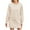 Beige, variant on APEXFWDT Women's 2-Piece Sweatsuit Skirt Set - Long Sleeve Crew Neck Top & Mini Skirt, Casual Tennis Athletic Outfit,L,Beige
