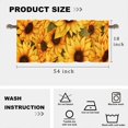 thumbnail image 2 of 1 Panel Vintage Sunflower Kitchen Valance Curtains for Windows, Yellow Floral Fine Garden Window Treatment Rod Pocket Drapes Valances for Bathroom, 54" X 18", 2 of 6