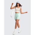 thumbnail image 3 of Top Corto CRZ YOGA con Relleno, Tejido Acanalado, Cuello Redondo, Blanco, Talla M, 3 of 5