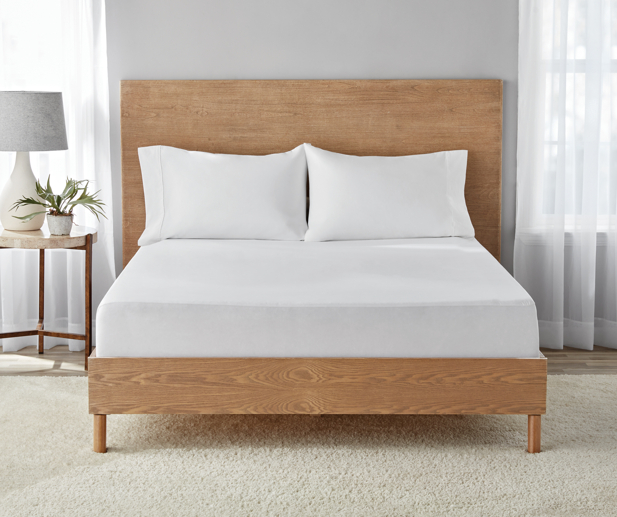 Mainstays Cooling Waterproof Fitted Mattress Protector, Queen photo 2