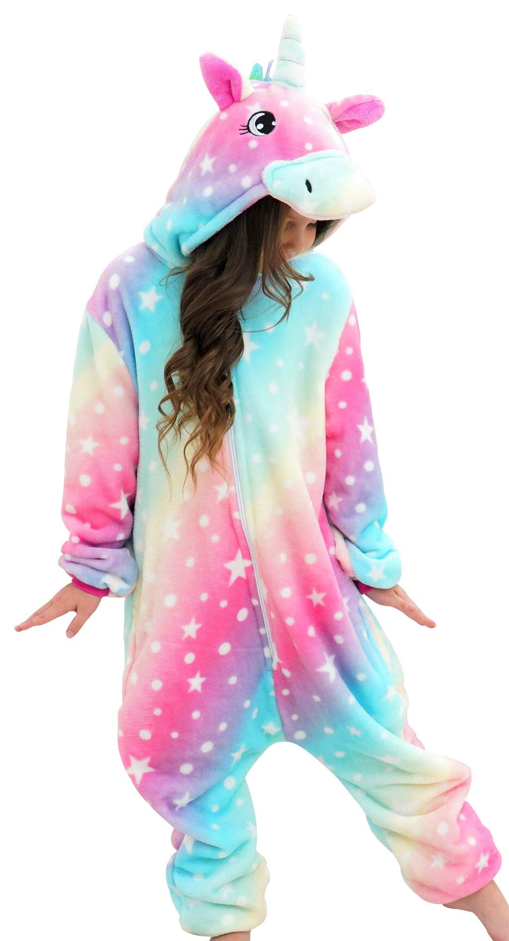 Girls Unicorn Pajamas Onesie Soft Unicorn Costume for Kids 