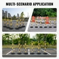 thumbnail image 3 of VEVOR Adjustable Traffic Delineator Post Cones,6 Pack, Traffic Safety Delineator Barrier with Fillable Base 8FT Chain, for Traffic Control Warning Parking Lot Construction Caution Roads, Yellow&Black, 3 of 9