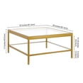 thumbnail image 5 of Evelyn&Zoe Alexis 32" Wide Square Coffee Table, Brass, 5 of 9