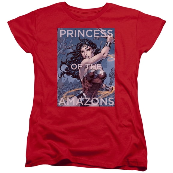 Jla - Princess Of The Amazons - Women's Short Sleeve Shirt - Large