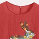 thumbnail image 2 of Camiseta de Mujer Camiseta de Manga Corta Impresión Casual Raglan Suelto de Lino Top Blusas, Cuello de la Tripulación, 2 of 4