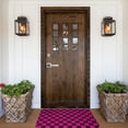 thumbnail image 5 of Front Door Mat Indoor Outdoor Outside Entrance - 16*24in Washable Navyblue Pink Checkered Thin Bathroom Rugs Fit Under Door, Bath Rugs for Bathroom, Kitchen Rugs Mats for Floor, 5 of 6