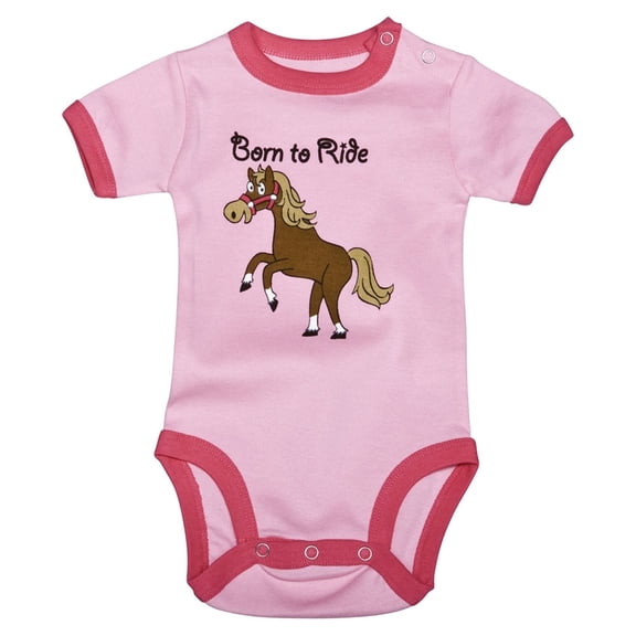 Horse Born To Ride Baby One Piece - 6 month