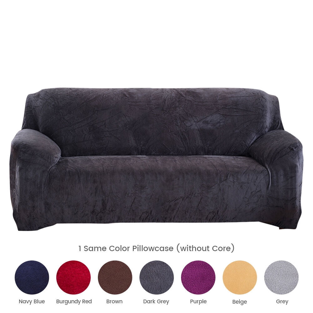CJC 1/2/3/4 Seater Couch Sofa Slipcover Protector Velvet Stretch Plush Thick Sofa Covers