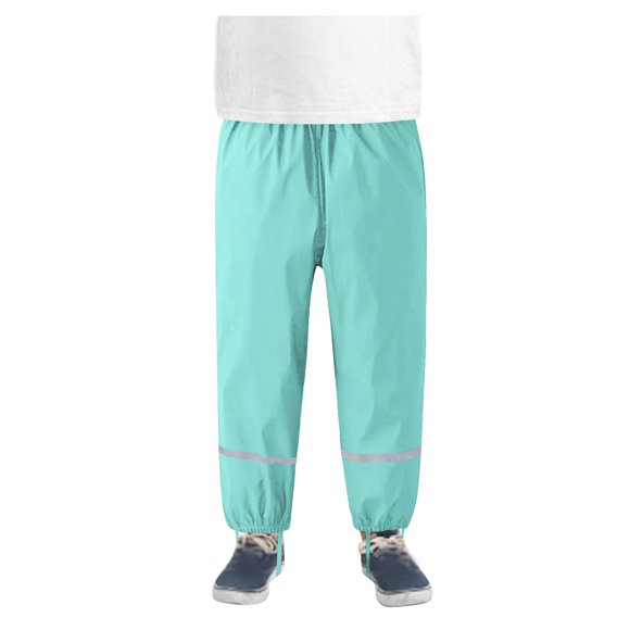 Children'S Thin Waterproof Windproof And Breathable Outdoor Rain Pants Women'S Casual Pants Green 140