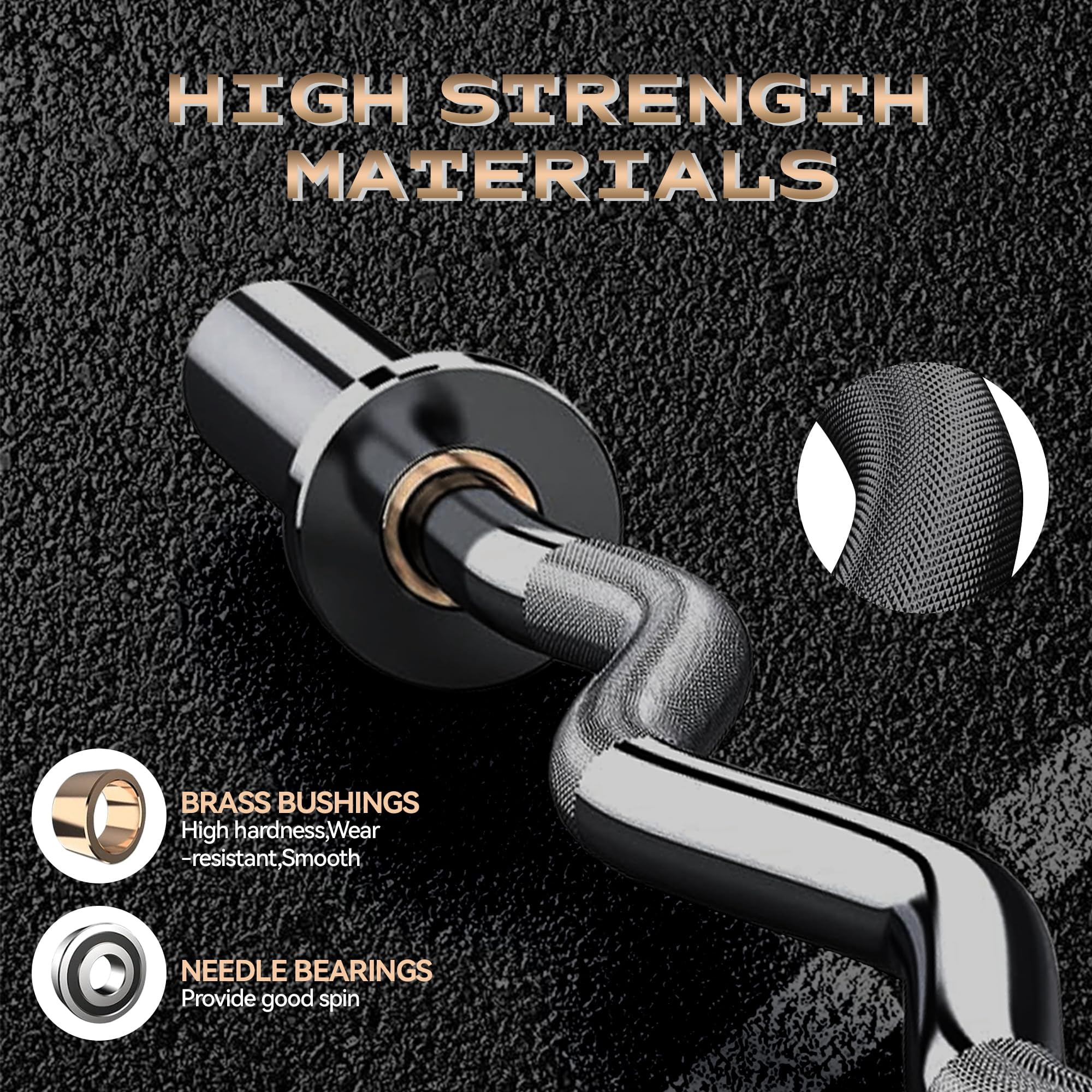 47" EZ Curl Barbell Bar, 500lb Capacity EZ Curl Bar for Weight Lifting, Biceps, triceps, Back/Leg Muscle Group exercise,Chrome Curling Bar Fit 2” Standard Weights - 2 Spring Collars