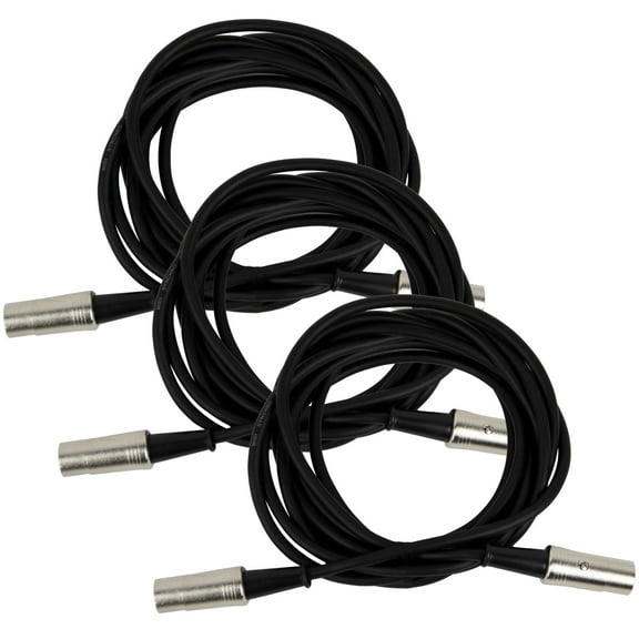 Gearlux MIDI Cable, 5 Pin, 10 Feet - 3 Pack
