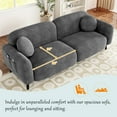 thumbnail image 5 of Oufan 85" Modern Sofa Couches for Living Room, 3 Seater Sofa with Extra Deep Seats, Upholstered Sofa Cushion, Comfy Sofa Couch for Living Room, Bedroom, Apartment, Gray, 5 of 10
