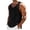 Black, variant on Men's Solid Color Distressed Frayed Edge Crew Neck Sleeveless Cotton Linen Tank Top, Casual Beach Vacation Vest with Side Pocket, Breathable Lightweight for Summer Beige L
