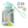 thumbnail image 3 of Water Bottle with Time Marker, 1.2 L Clear Wide Mouth Water Jug, Reusable Leakproof Large Water Bottle with Strap for Travel Workout Camping Hiking Home Gym Sports Outdoors, 3 of 10