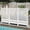 White, variant on ModFusion 60"H × 38"W Wood Privacy Fence Panel with No-Dig Metal Stakes, Outdoor Privacy Screen for AC Unit, Pool Equipment Enclosure, Rustic Brown and Black