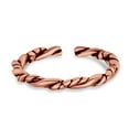 thumbnail image 3 of 2mm - Rope Toe Band Ring 925 Sterling Silver Thin Adjustable Stylish Rings for Women, 3 of 5