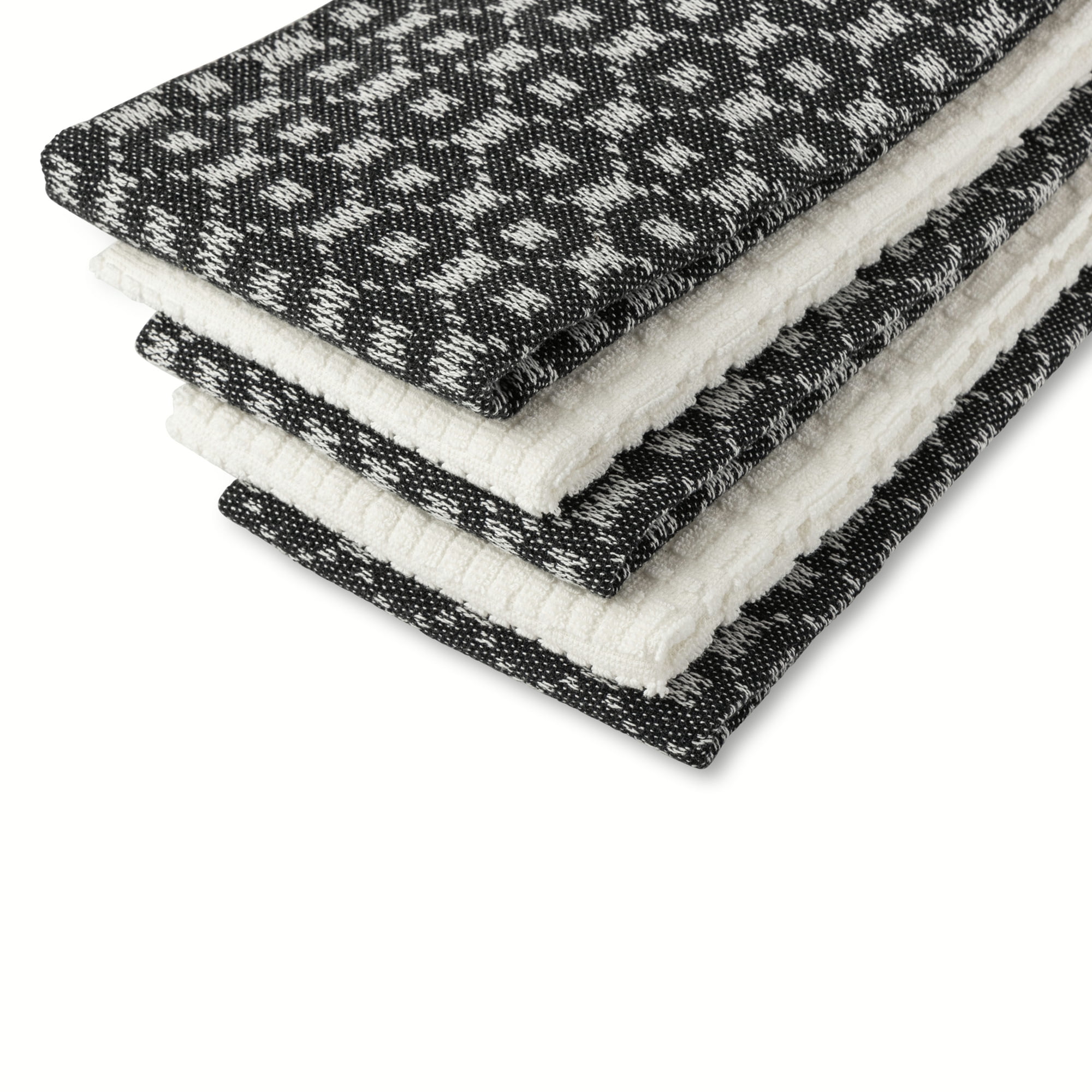 Thyme & Table Woven Tile Kitchen Towel Set - 5 Pack, 16 x 28 Inch, Absorbent Cotton