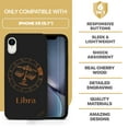 thumbnail image 7 of Wood phone case for iPhone XR compatible protective cell phone cover shockproof slim fit laser engraved Libra Sign design Black wood case for Men & Women by CaseYard, 7 of 7
