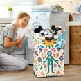 thumbnail image 5 of Yayeee Freestanding Laundry Hamper with Handle Collapsible Large Storage Basket for Clothes, Abstract Floral, 5 of 7