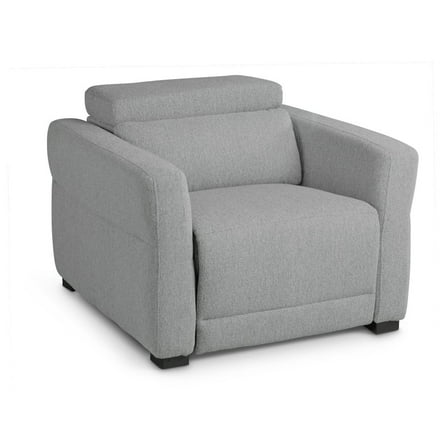 Steve Silver Isla Gray Tweed Fabric Dual-power Recliner