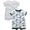 Whale+Bear, variant on HWJAD Baby Boys 2-Pack Cotton Short Sleeve Rompers Everyday Summer Snap-Up Jumpsuit, Giraffe Lion