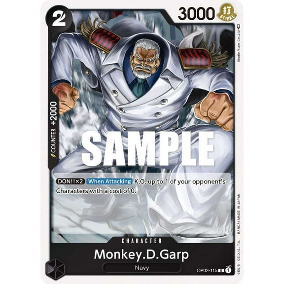 One Piece Paramount War Rare Monkey D. Garp OP02-115