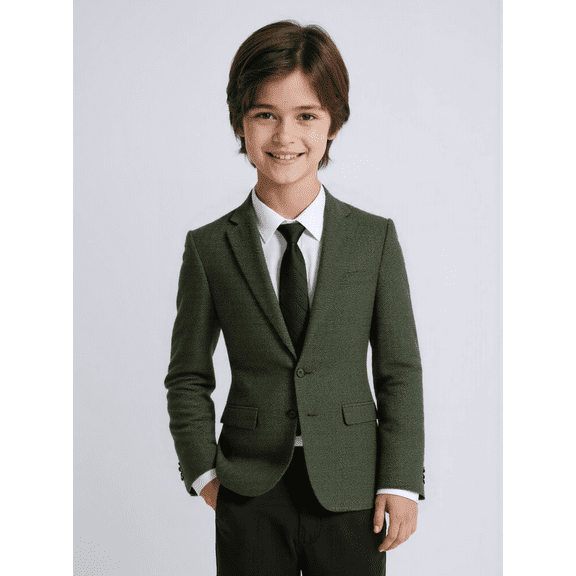 Lycody Kids Blazer Blazer Herringbone Jacket Fit Suit Formal Blazer for Party Wedding Homecoming 2T-20 for Kids and Boys