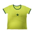 thumbnail image 5 of OSOLU Women Short Sleeve Slim Fit Letter Print Crop Tops Style Sexy Midriff T-Shirt Tee Tops Trendy Dailywear, 5 of 5