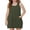 Army Green, variant on Arshiner Kid Girls Casual Romper Dresses with Pockets Built in Shorts | Cotton Soft, Big Pockets, Adjustable Button Straps, 2 in 1 Romper, Jumpsuits, Sleeveless Summer Dress