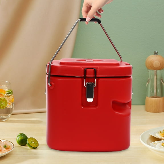 9.5L / 2.5Gal Insulated Soup Container, Stainless Steel, Insulation Food Warmer Catering Box for Commercial