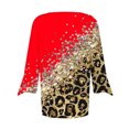 thumbnail image 5 of LOVZFMLL Hauts d'Été pour Femmes Mode Col en V Manches Trois Quarts T-Shirt Blouse d'Automne Chandail en Molleton, 5 of 5