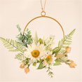 thumbnail image 5 of Ckraxd Wrought Iron Sunflower Wall Hanging Decor Simulation Flower Garland for Home Decoration, Front Door Wreath, Indoor Outdoor Use, Elegant Design, 5 of 9
