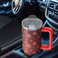 thumbnail image 5 of 30oz Snowman Tumbler with Lid and Straw Leak Proof Stainless Steel Cup Holiday Coffee Water Bottle Gifts, 5 of 5