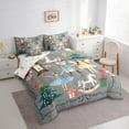 thumbnail image 3 of Manfei Merry Christmas 7pcs Bedding Comforter Set,Xmas Nutcracker Soldier Queen Bedding Sets,Cartoon Girl Mouse Queen Sheet Sets For Child,Breathable Home Decor Reversible, 3 of 8