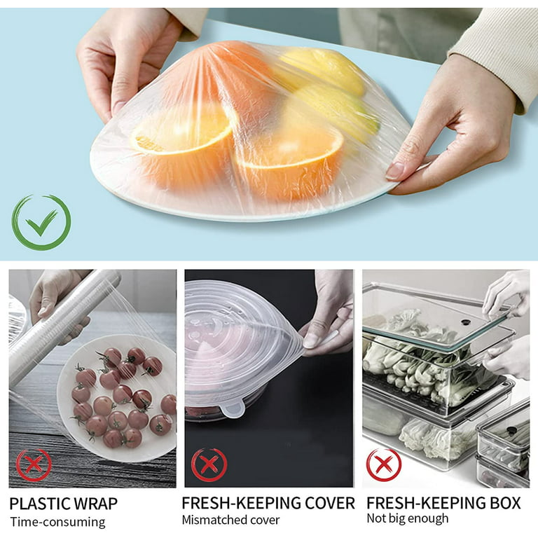 Tohuu Food Covers Stretch Reusable 50/100pcs Colorful Storage