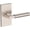 Satin Nickel, variant on Baldwin PVLKFCFR190 Lake Forest Privacy Door Lever Set - Black